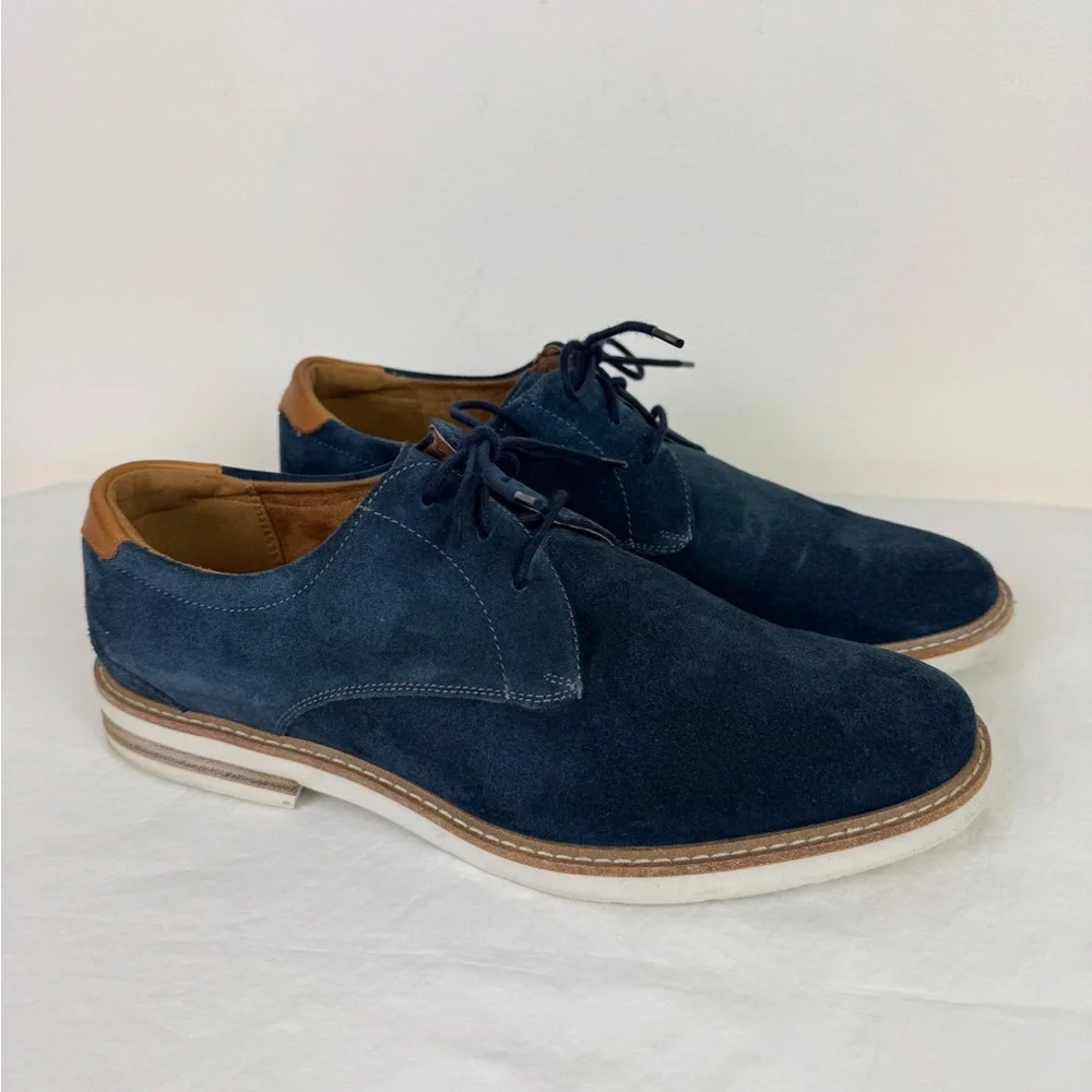 Florsheim Highland Plain Toe Navy Suede Oxford